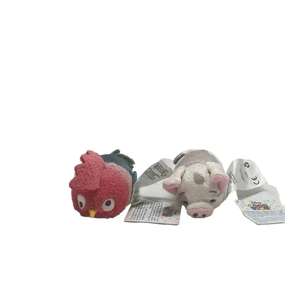 Disney Tsum Tsum Moana HEI HEI & PUA Pig Plush Stuffed Mini 3.5 Toys - Lot of 2